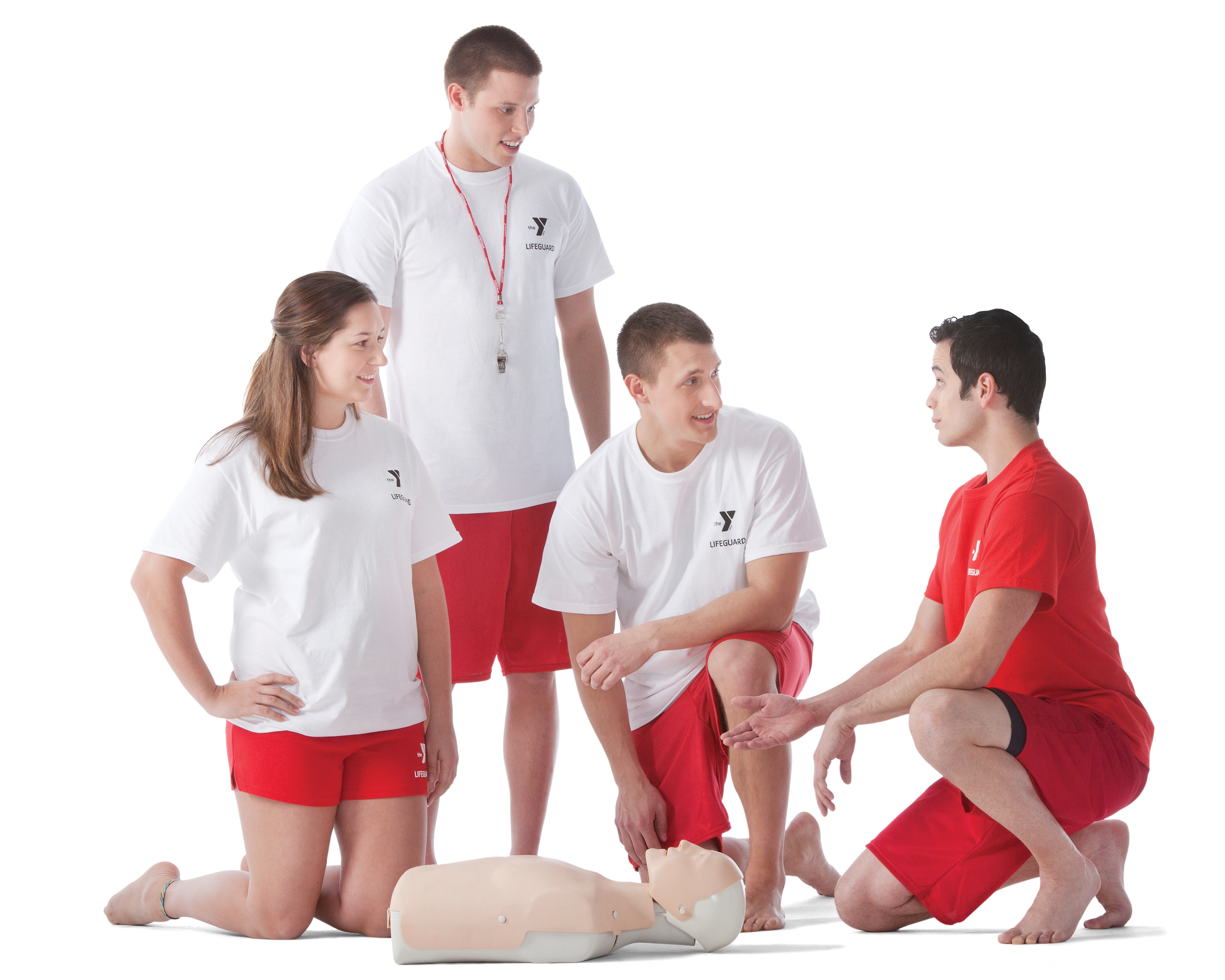 Lifeguards learning CPR